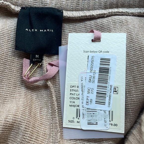 NEW!!!   STRAIGHT LEG RIB KNIT PANT - Picture 5 of 7